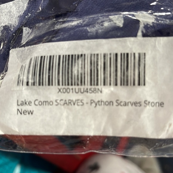 SNAKES!!!! LAKE COMO SCARVES - Python Printed, Large LightweightHand finished - Picture 12 of 12